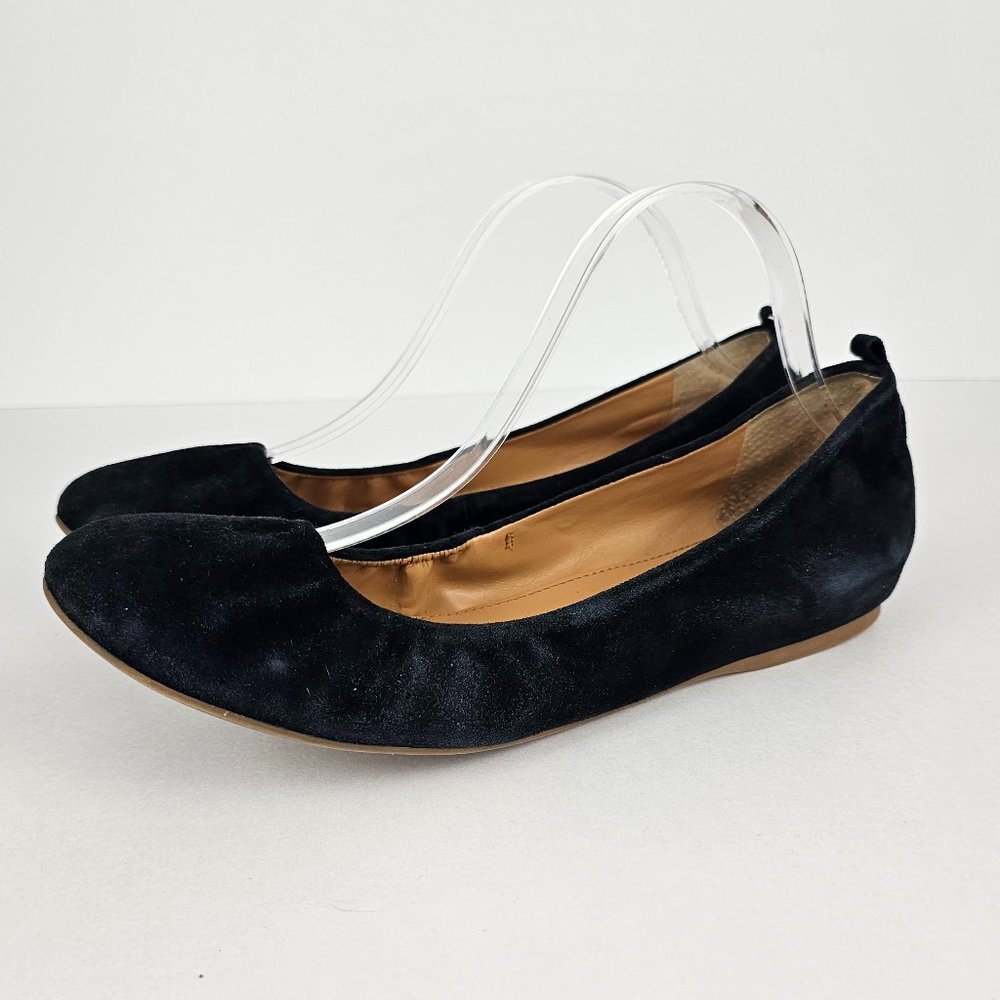 Classic Black Suede Women's Ballet Flats